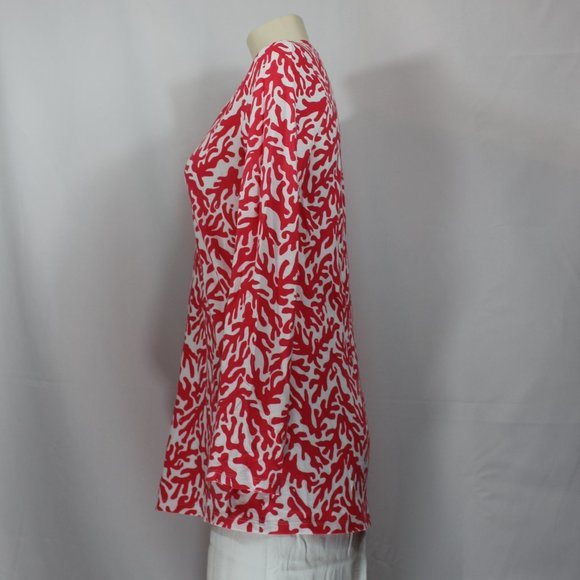 Lilly Pulitzer Captiva Tunic in Island Coral red white long sleeve size Small - Picture 3 of 8